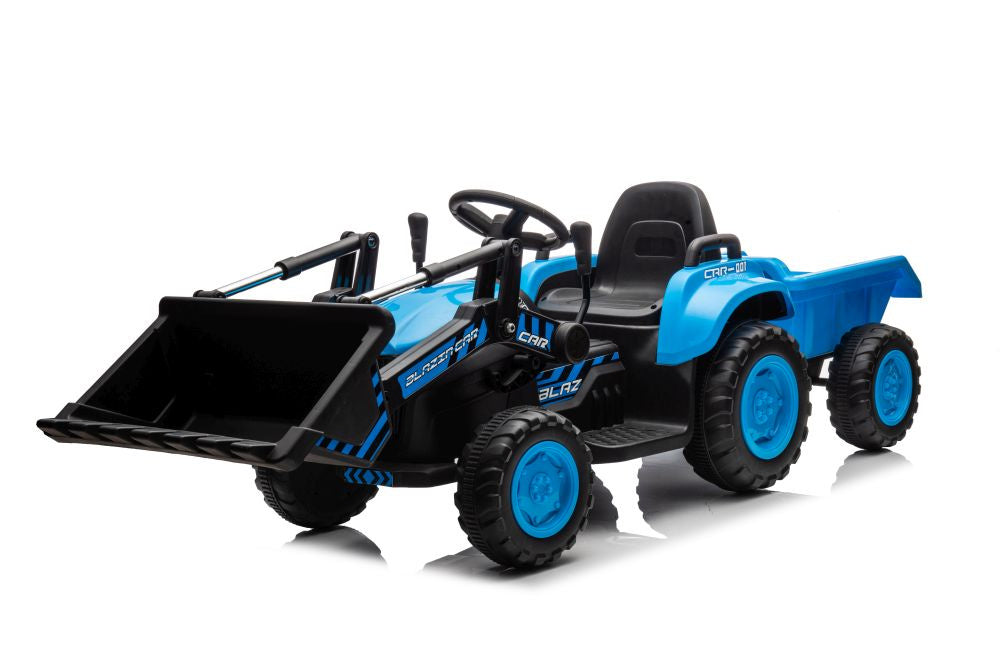 Traktor na akumulátor s lžící BW X002A modrý