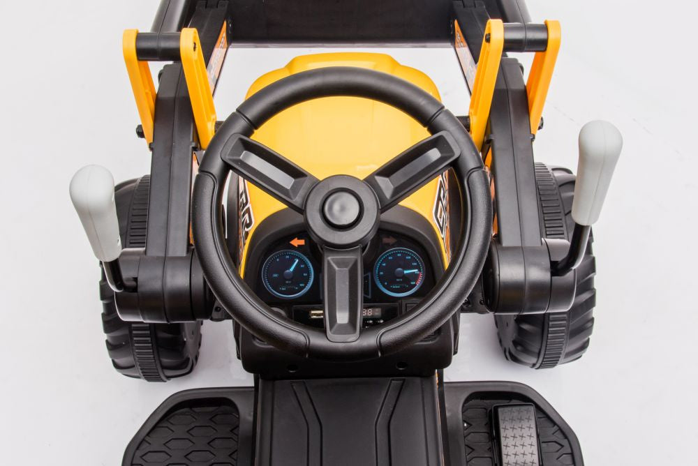 Traktor na akumulátor s lžící BW X002A žlutý