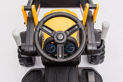 Traktor na akumulátor s lžící BW X002A žlutý