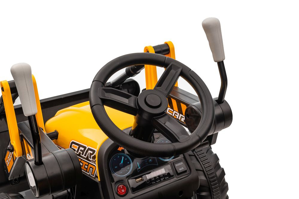 Traktor na akumulátor s lžící BW X002A žlutý