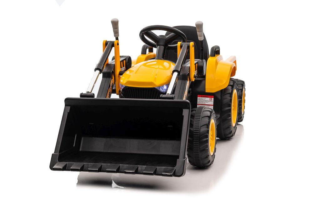 Traktor na akumulátor s lžící BW X002A žlutý