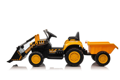 Traktor na akumulátor s lžící BW X002A žlutý