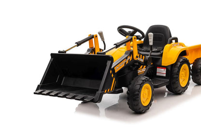 Traktor na akumulátor s lžící BW X002A žlutý
