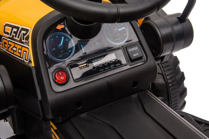 Traktor na akumulátor s lžící BW X002A žlutý