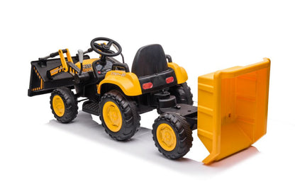 Traktor na akumulátor s lžící BW X002A žlutý
