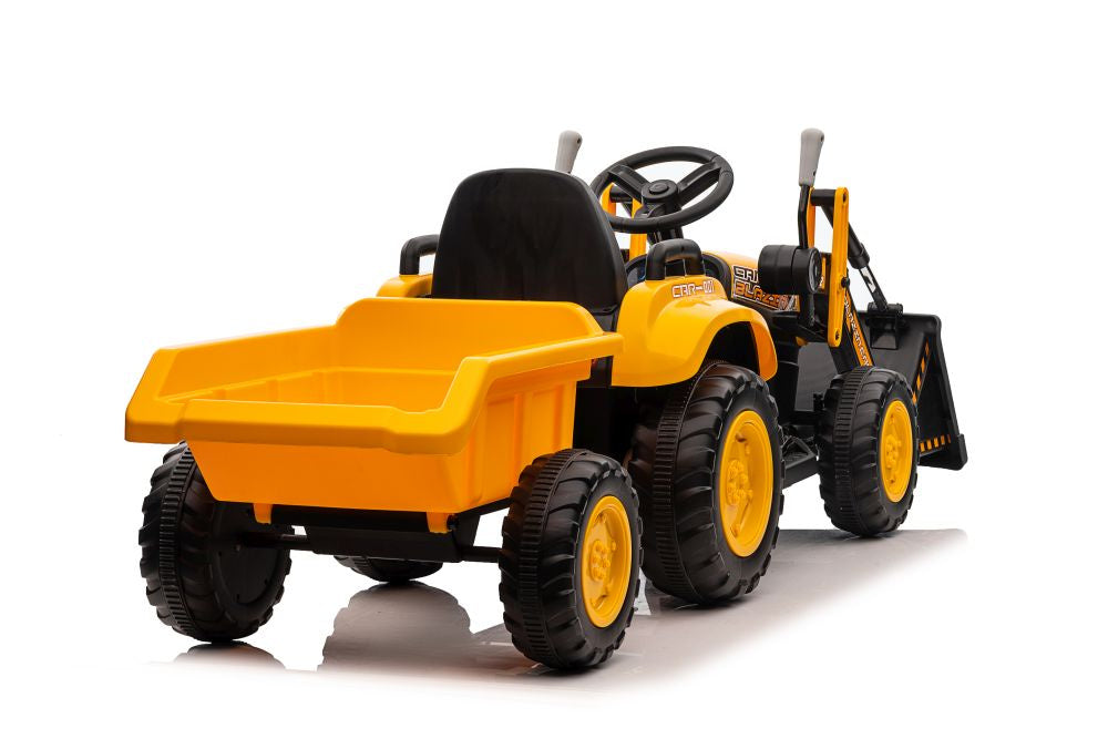 Traktor na akumulátor s lžící BW X002A žlutý