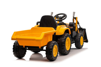Traktor na akumulátor s lžící BW X002A žlutý