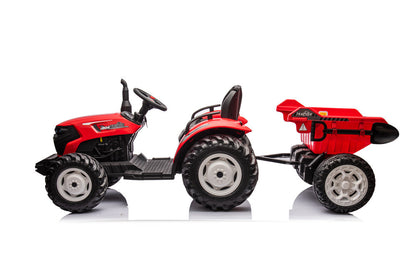 Traktor na akumulátor s přívěsem 24V červený HC 306
