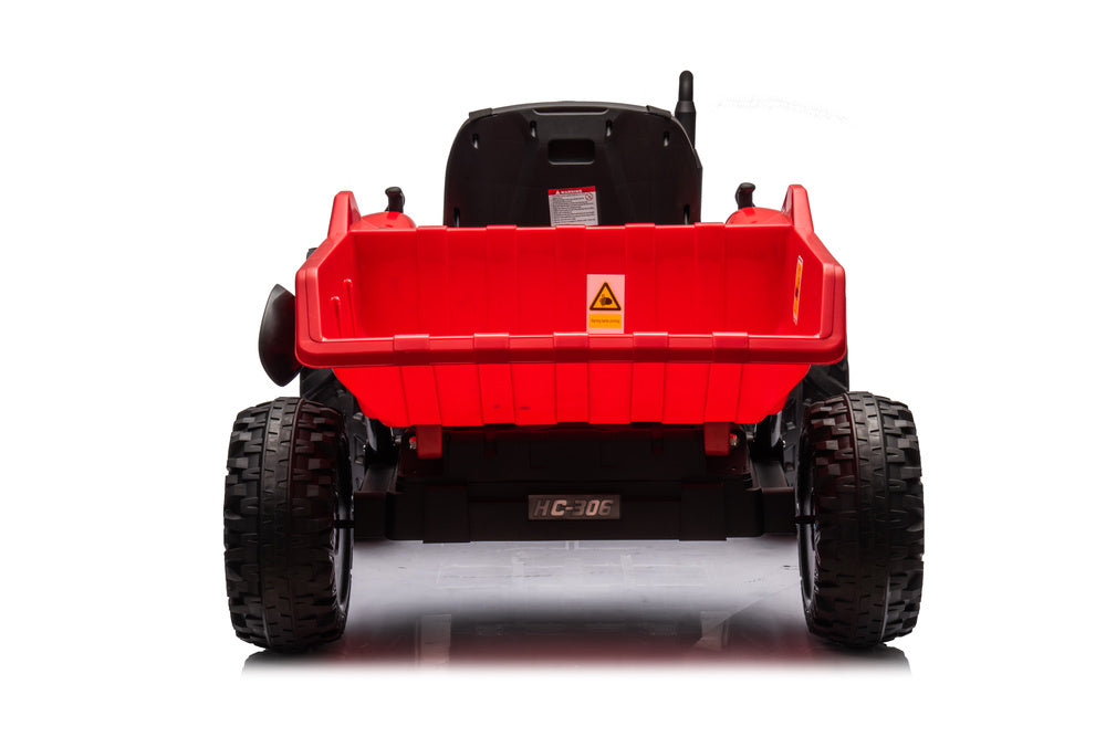 Traktor na akumulátor s přívěsem 24V červený HC 306