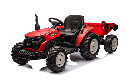 Traktor na akumulátor s přívěsem 24V červený HC 306