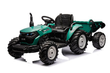 Traktor na akumulátor s přívěsem 24V tmavě zelený HC 306