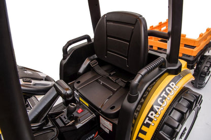 Traktor na akumulátor s přívěsem – Hercules žlutý 24V