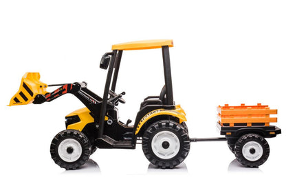 Traktor na akumulátor s přívěsem – Hercules žlutý 24V