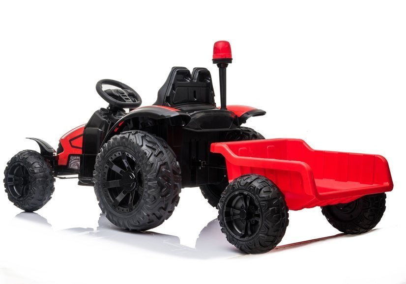 Traktor na akumulátor s přívěsem HZB 200 červený