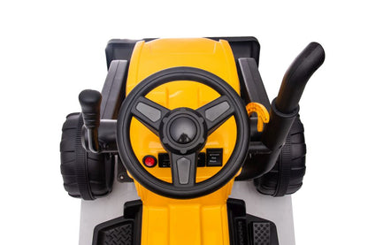 Traktor na akumulátor s přívěsem S617 – žlutý | dětský