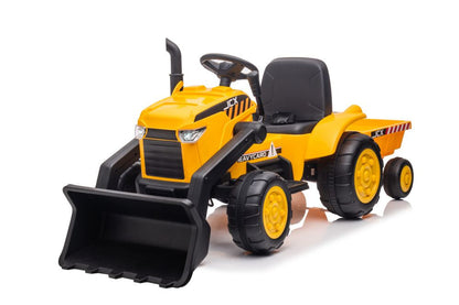 Traktor na akumulátor s přívěsem S617 – žlutý | dětský