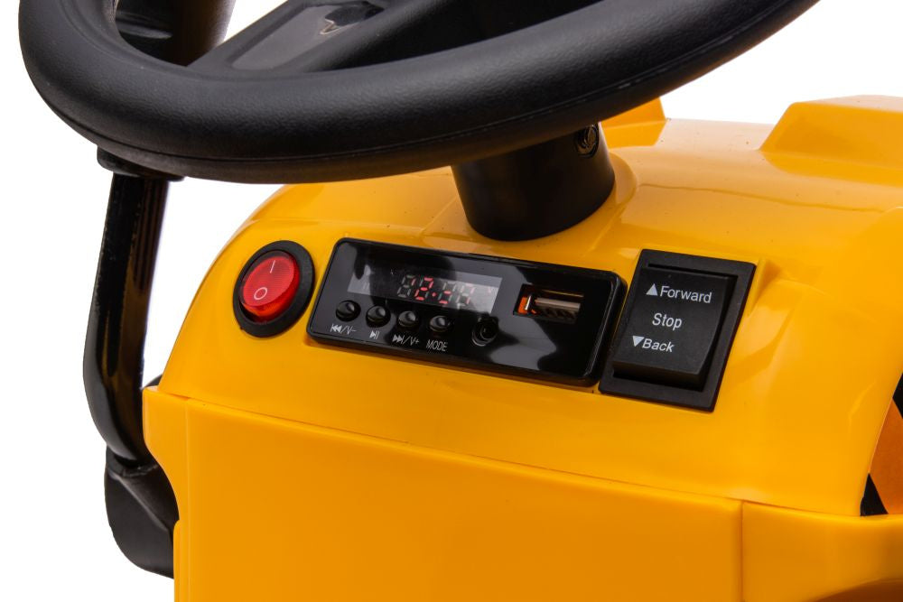 Traktor na akumulátor s přívěsem S617 – žlutý | dětský