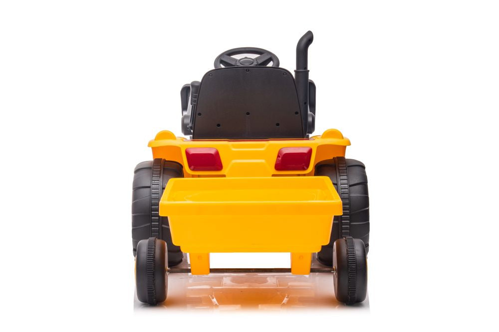 Traktor na akumulátor s přívěsem S617 – žlutý | dětský