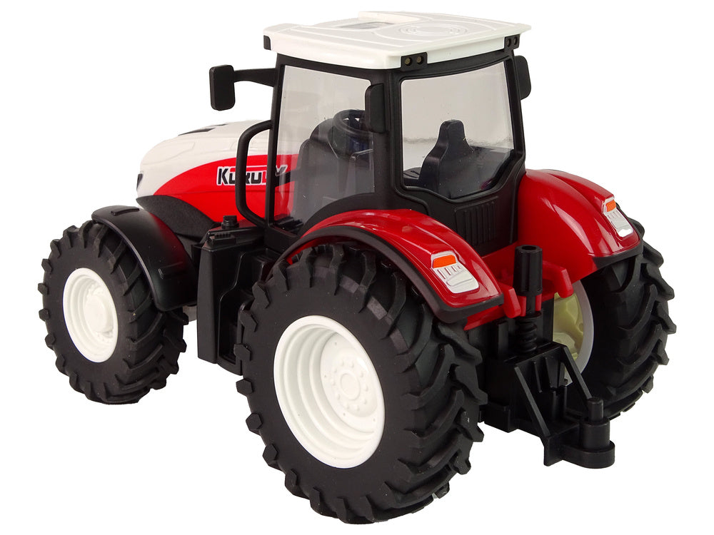 Traktor na dálkové ovládání 1:24 – s pilotem | bílo červený