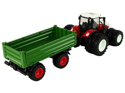 Traktor na dálkové ovládání 1:24 – s přívěsem | červený zelený