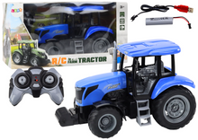 Traktor na dálkové ovládání RC 2.4G se zvuky modrý