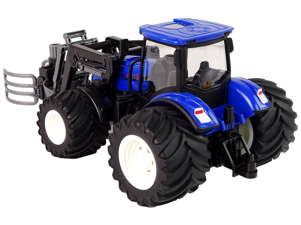 Traktor na dálkové ovládání s chwytákem – modrý