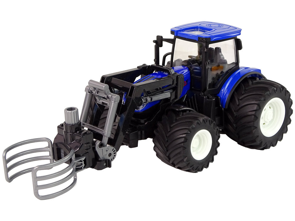 Traktor na dálkové ovládání s chwytákem – modrý