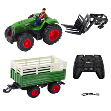 Traktor na dálkové ovládání s přívěsem a vidlemi RC 2.4G