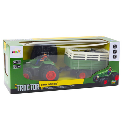 Traktor na dálkové ovládání s přívěsem a vidlemi RC 2.4G