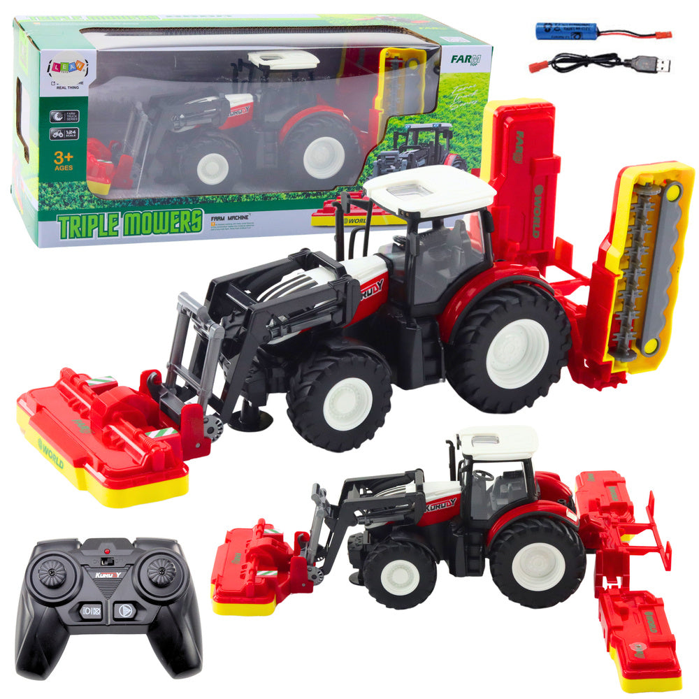 Traktor na dálkové ovládání se žacími stroji RC 2.4G