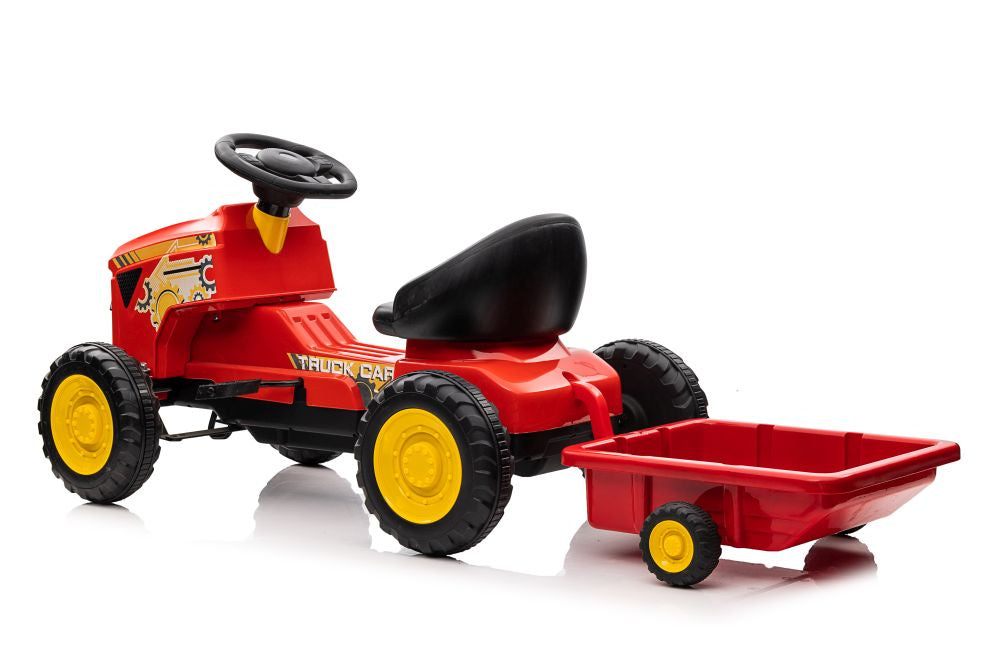 Traktor na pedály G206 pro děti od 3 let – červený