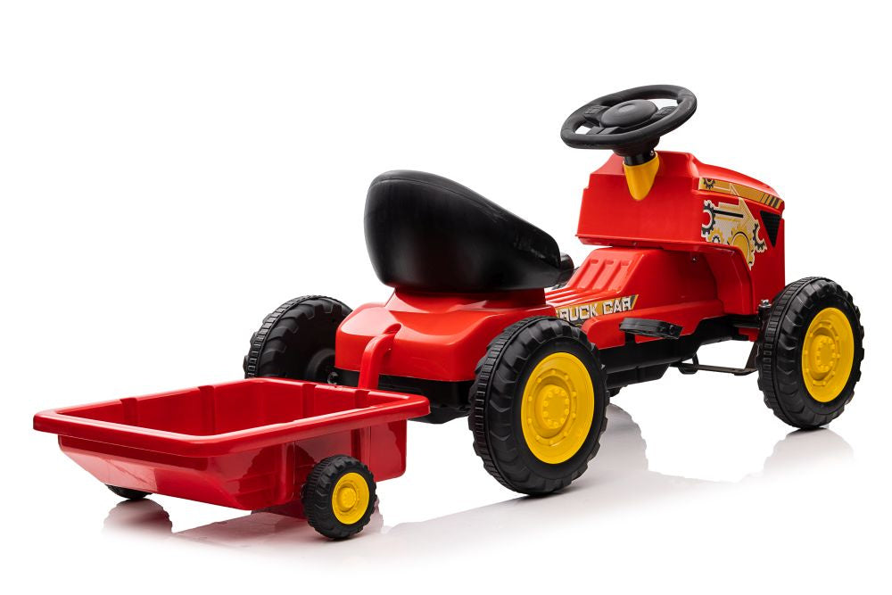 Traktor na pedály G206 pro děti od 3 let – červený