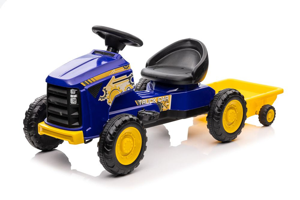 Traktor na pedály s řízením pro děti – od 3 let | modrý