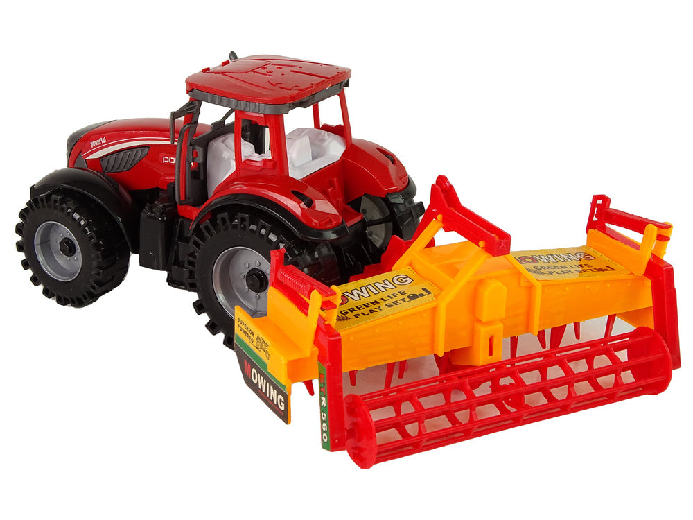 Traktor s kultivátorem třecí pohon červený