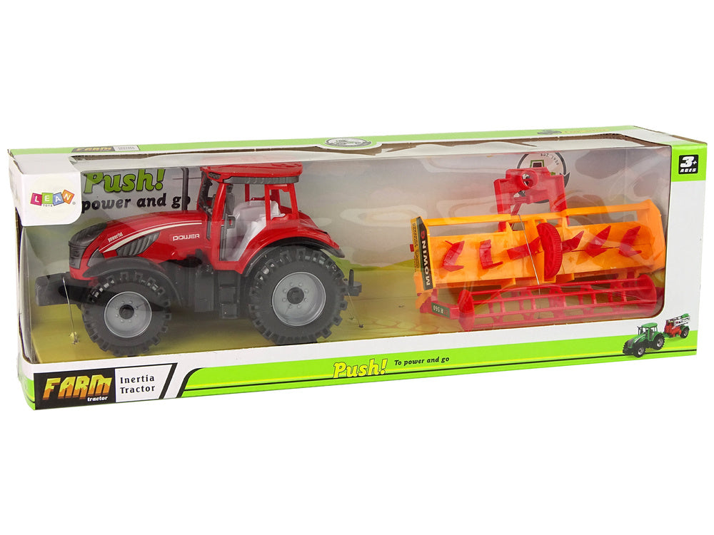 Traktor s kultivátorem třecí pohon červený