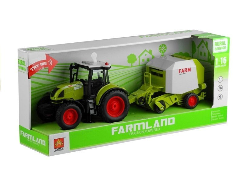 Traktor s lisem na balíky slámy 37,5 cm se zvuky a světly