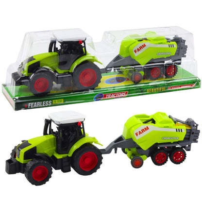 Traktor s lisem na seno zemědělský set zelený 37 cm