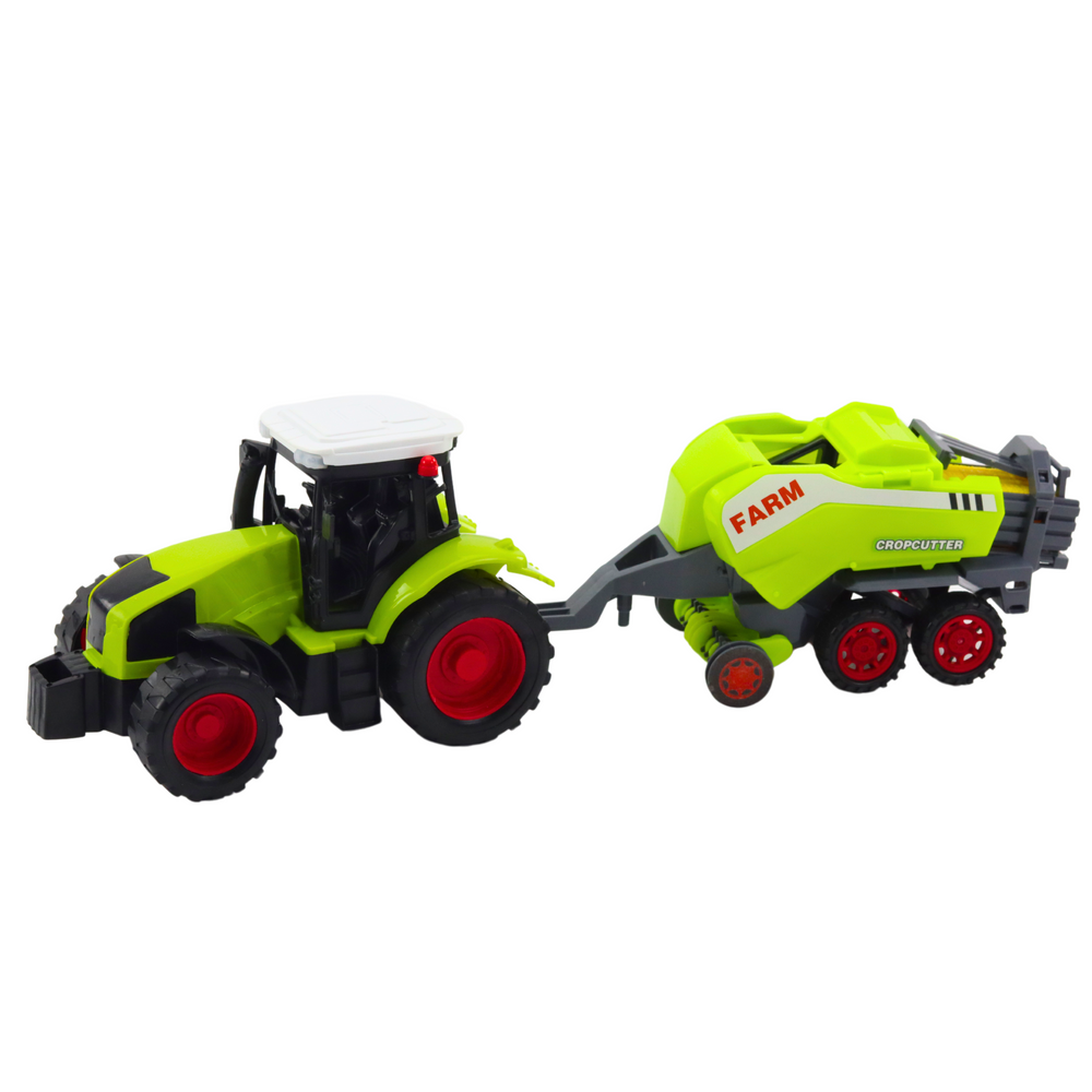 Traktor s lisem na seno zemědělský set zelený 37 cm