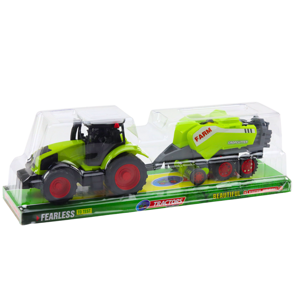 Traktor s lisem na seno zemědělský set zelený 37 cm