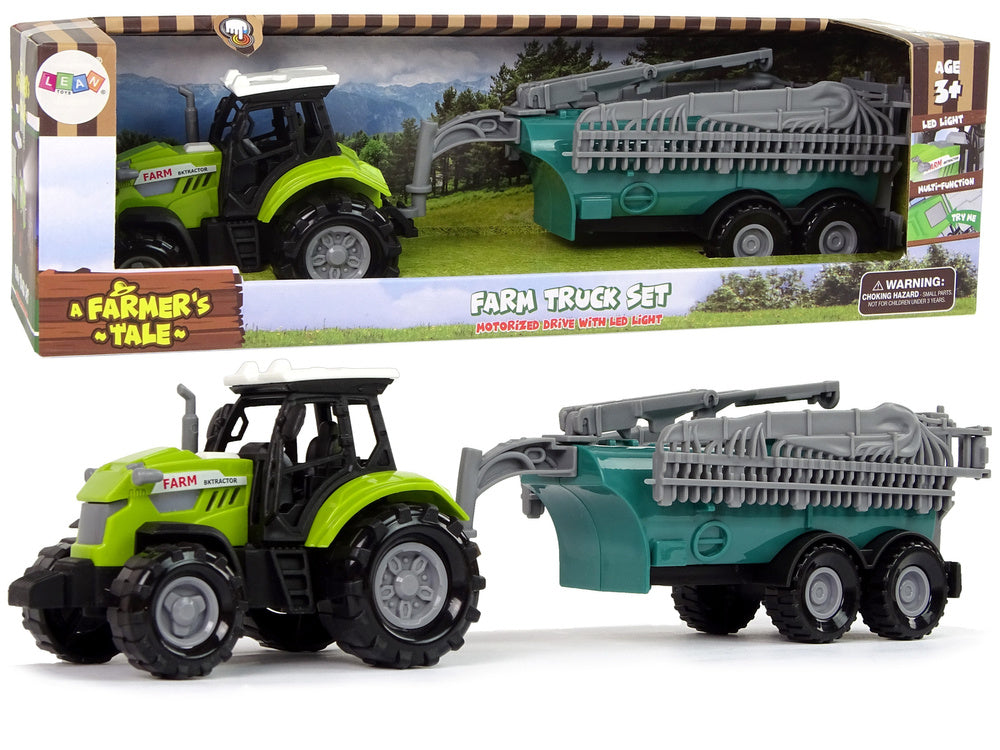 Traktor s postřikovačem farma zvukové efekty zelený