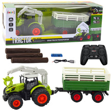 Traktor s přívěsem a chwytakem na dálkové ovládání RC 2.4G