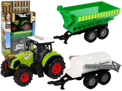 Traktor s přívěsem a cisternou – se zvuky a LED světly