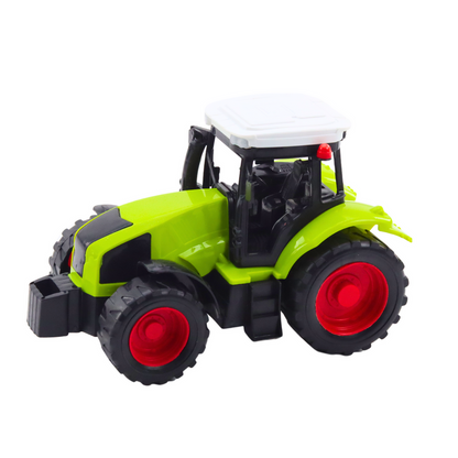 Traktor s přívěsem a lisem na seno zemědělský set 56 cm