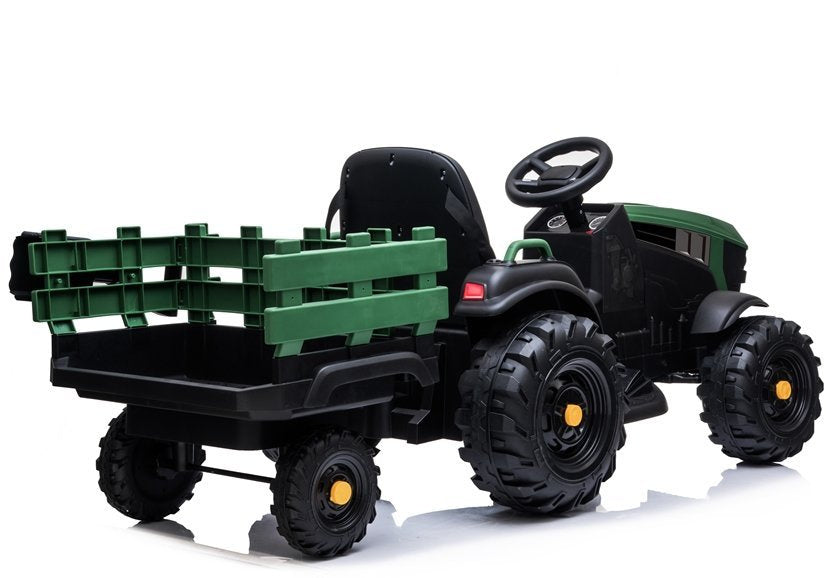 Traktor s přívěsem na akumulátor vojenský zelený BDM0925