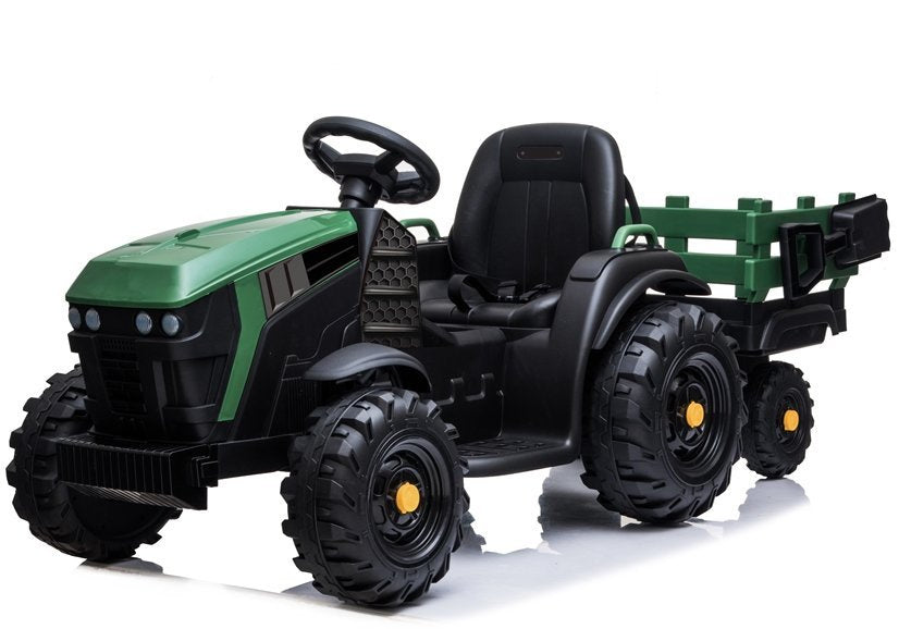Traktor s přívěsem na akumulátor vojenský zelený BDM0925