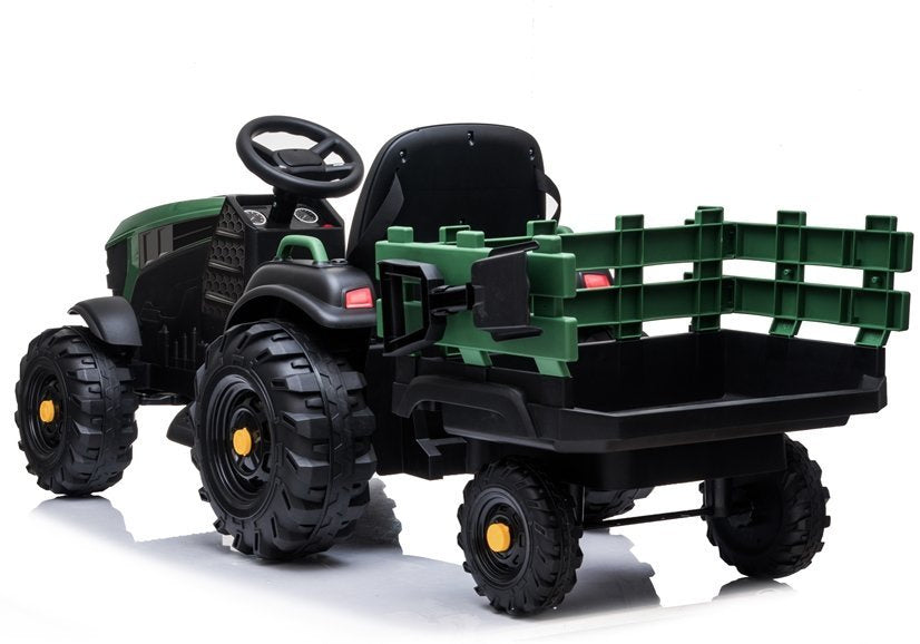 Traktor s přívěsem na akumulátor vojenský zelený BDM0925