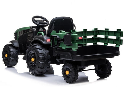 Traktor s přívěsem na akumulátor vojenský zelený BDM0925