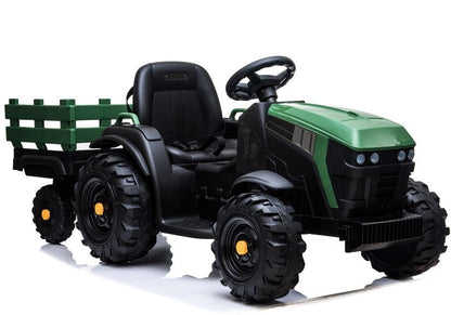 Traktor s přívěsem na akumulátor vojenský zelený BDM0925
