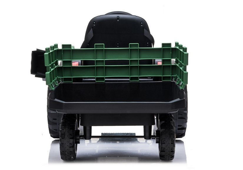 Traktor s přívěsem na akumulátor vojenský zelený BDM0925