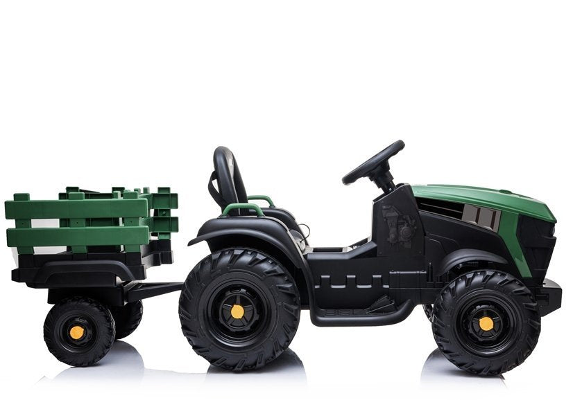 Traktor s přívěsem na akumulátor vojenský zelený BDM0925
